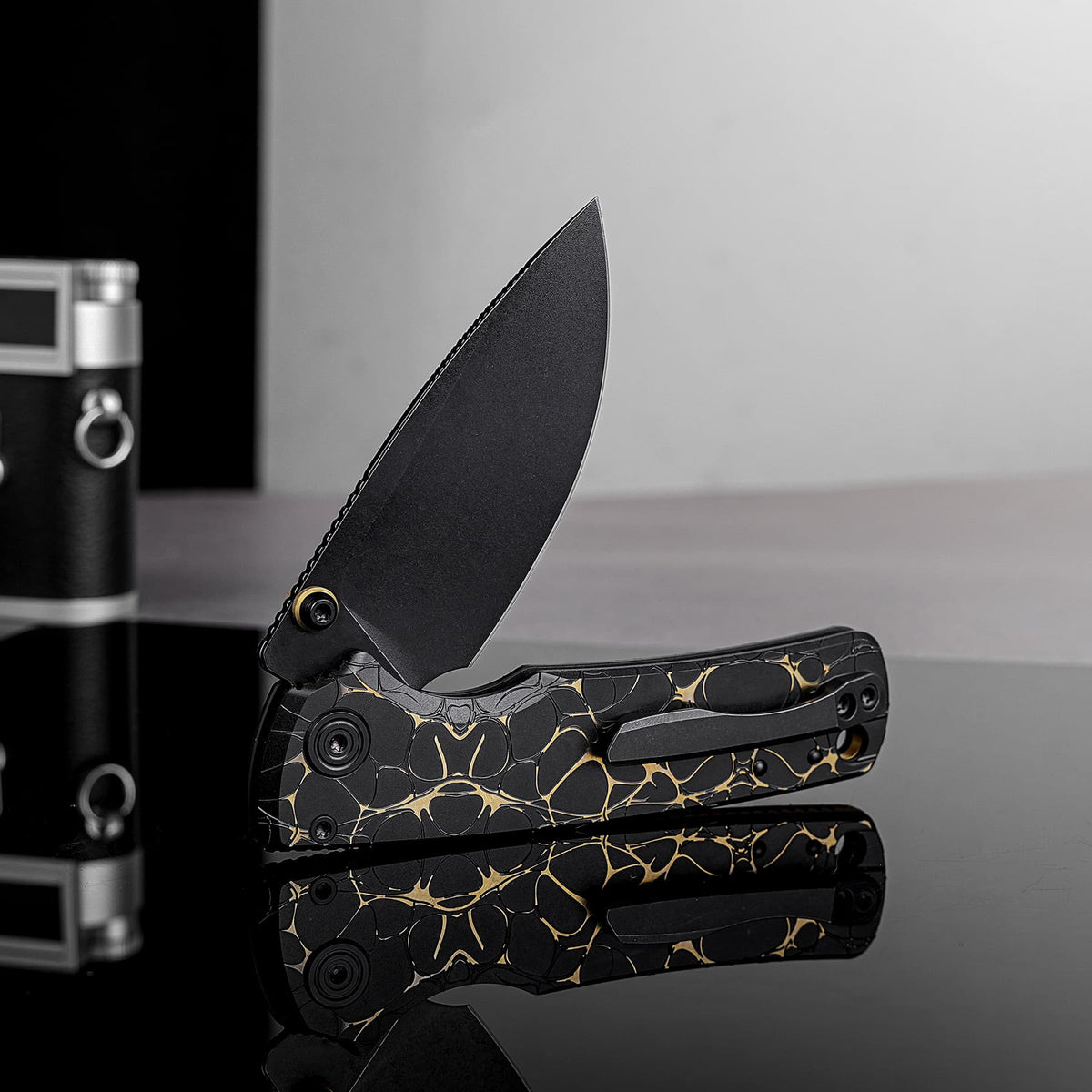 Porcupine TiSlim | Black & Gold Ti + Blackwash S90V - A4815