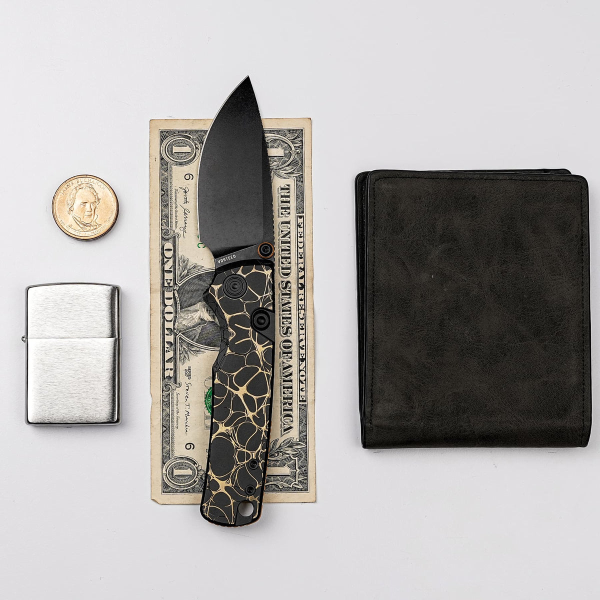 Porcupine TiSlim | Black & Gold Ti + Blackwash S90V - A4815