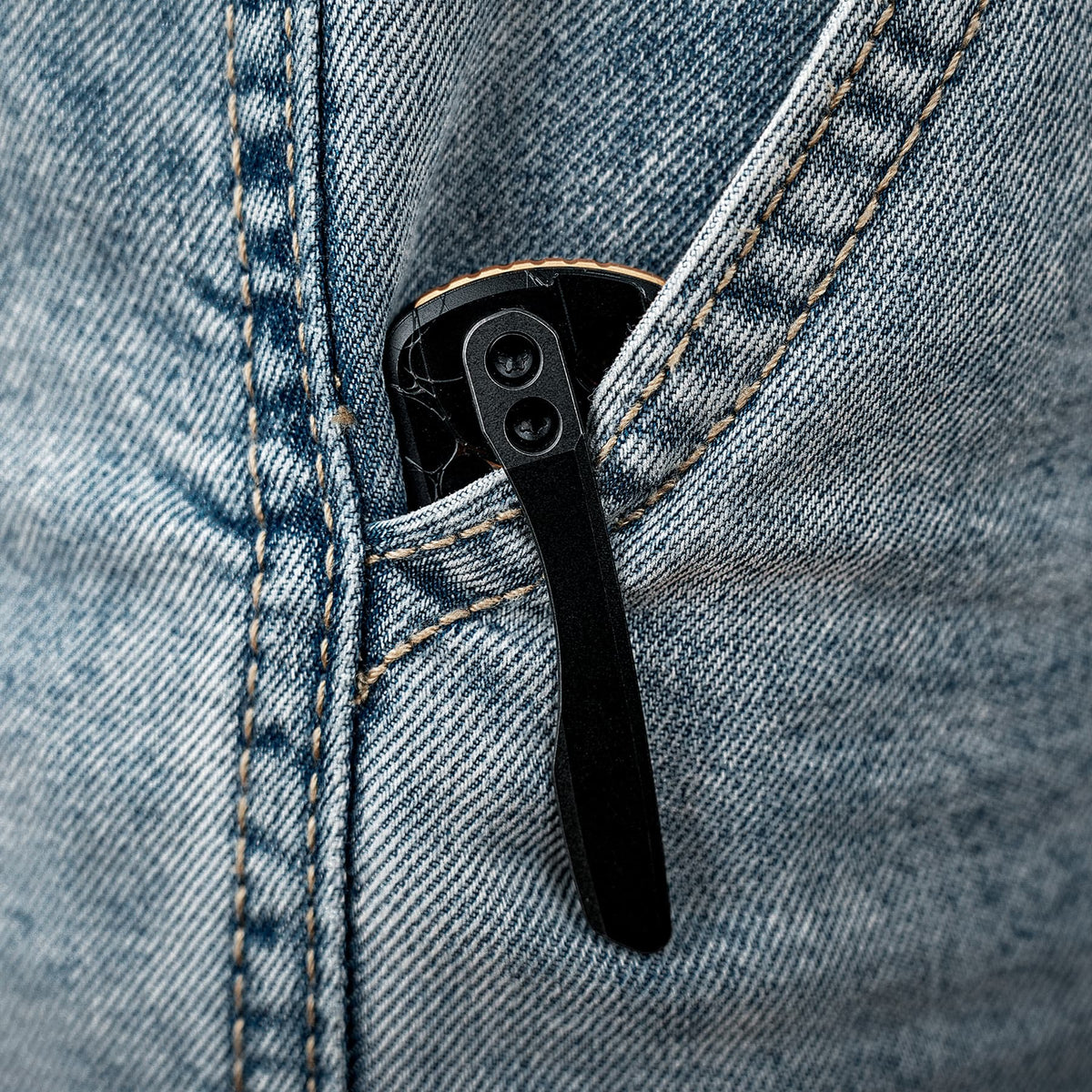 Porcupine TiSlim | Black & Gold Ti + Blackwash S90V - A4815
