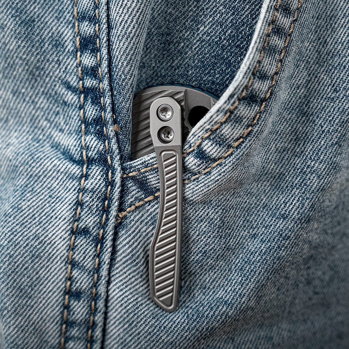 Porcupine TiSlim | Acid Wash Gray Ti + Acid Stonewash 154CM - A4820