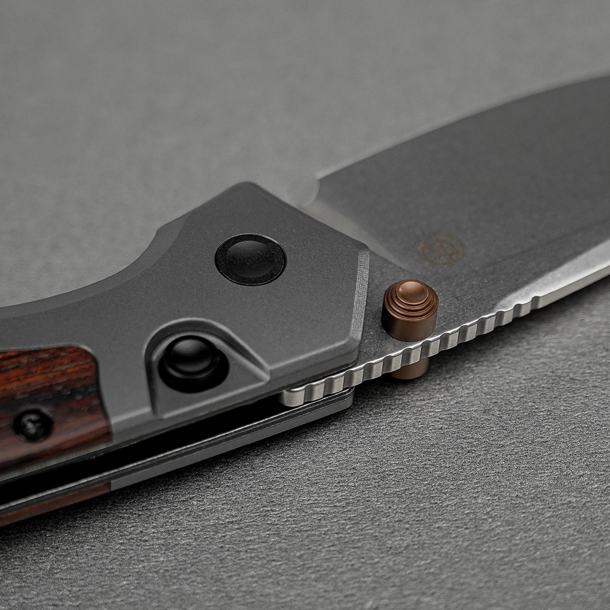 Psyop 299 | Brown Sand Ironwood Ti Bolster + Stonewash S35VN - A2228