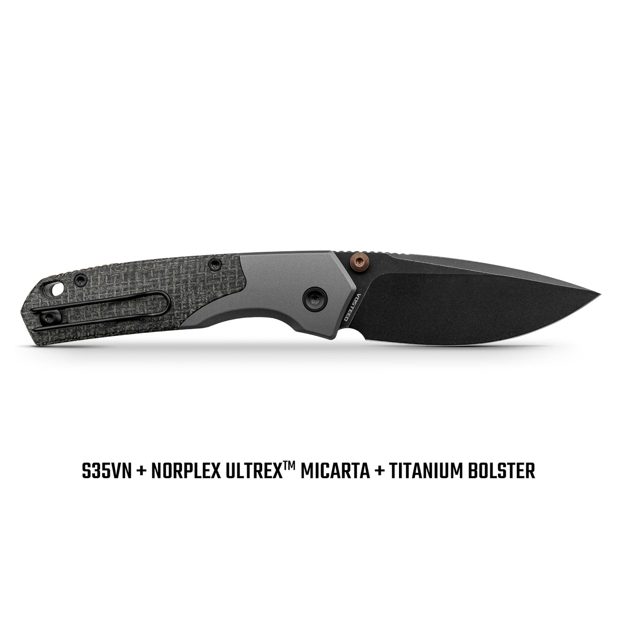 Psyop 299 | Black Norplex UltreX Micarta™ Ti Bolster + Blackwash S35VN - A2233
