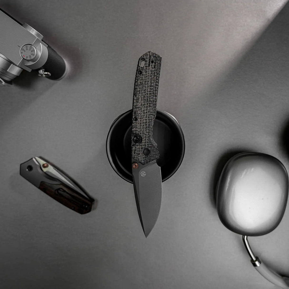 Psyop 299 | Black Norplex UltreX Micarta™ + Destroyer Grey S35VN - A2230