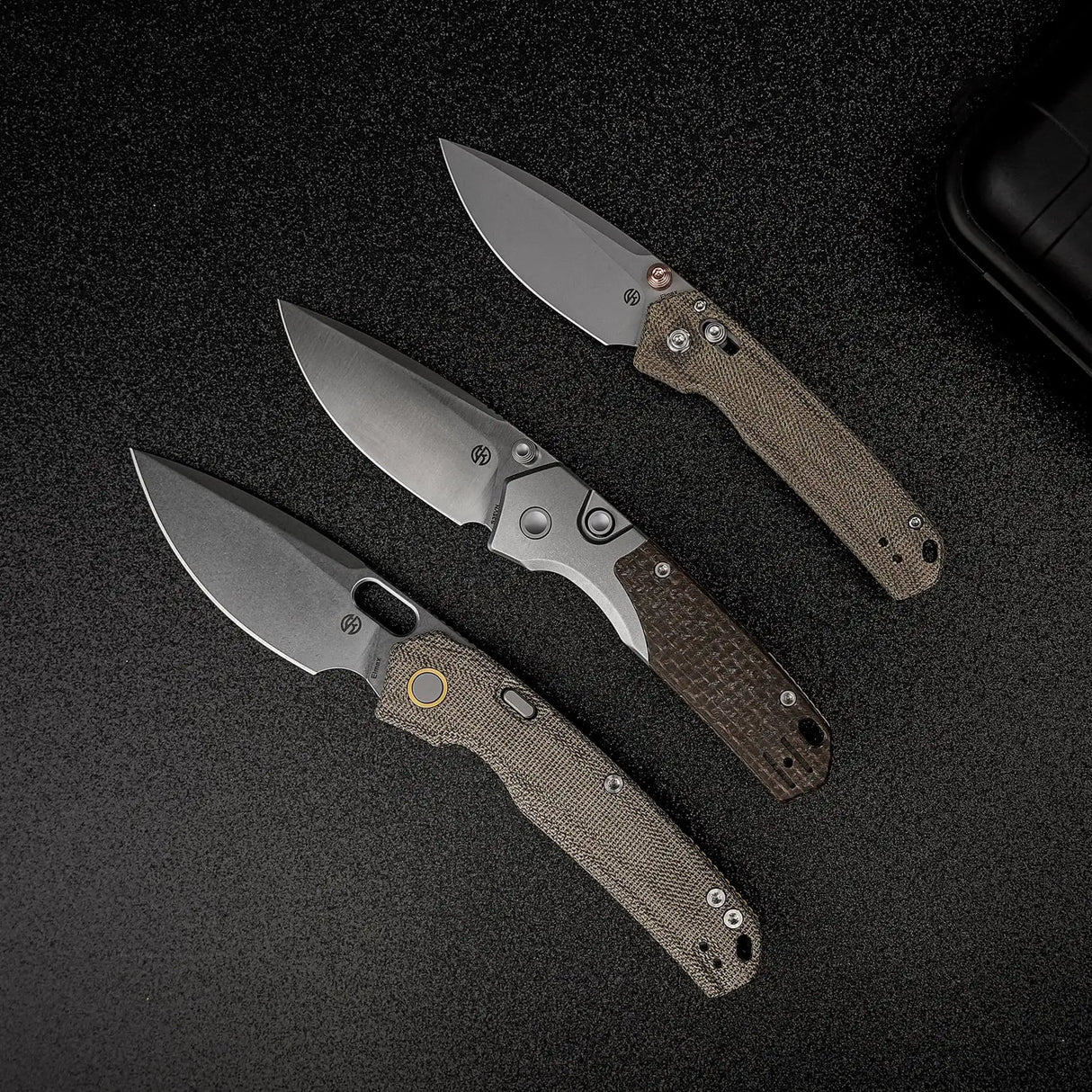 Psyop 299 | Brown GID Micarta™ Ti Bolster + Satin S35VN - A2238