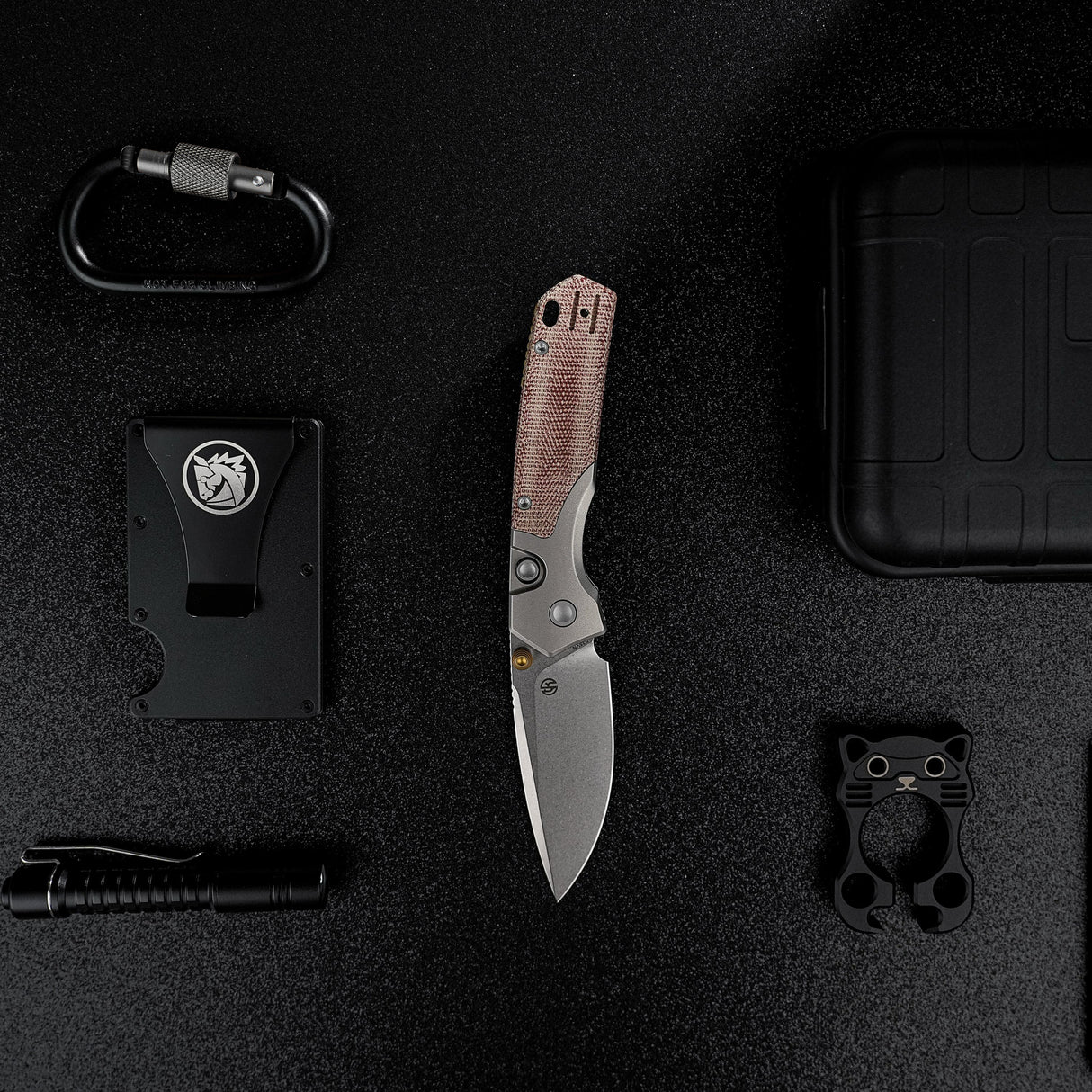 Psyop 299 | Red Micarta + Stonewashed S35VN - A2217