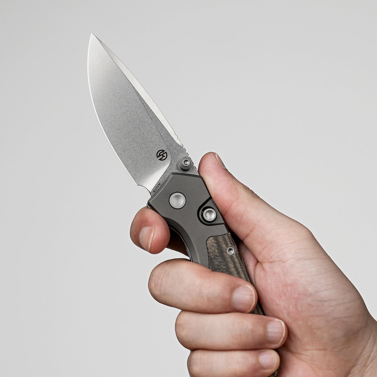 Psyop 299 | Green Micarta + Stonewash S35VN - A2220