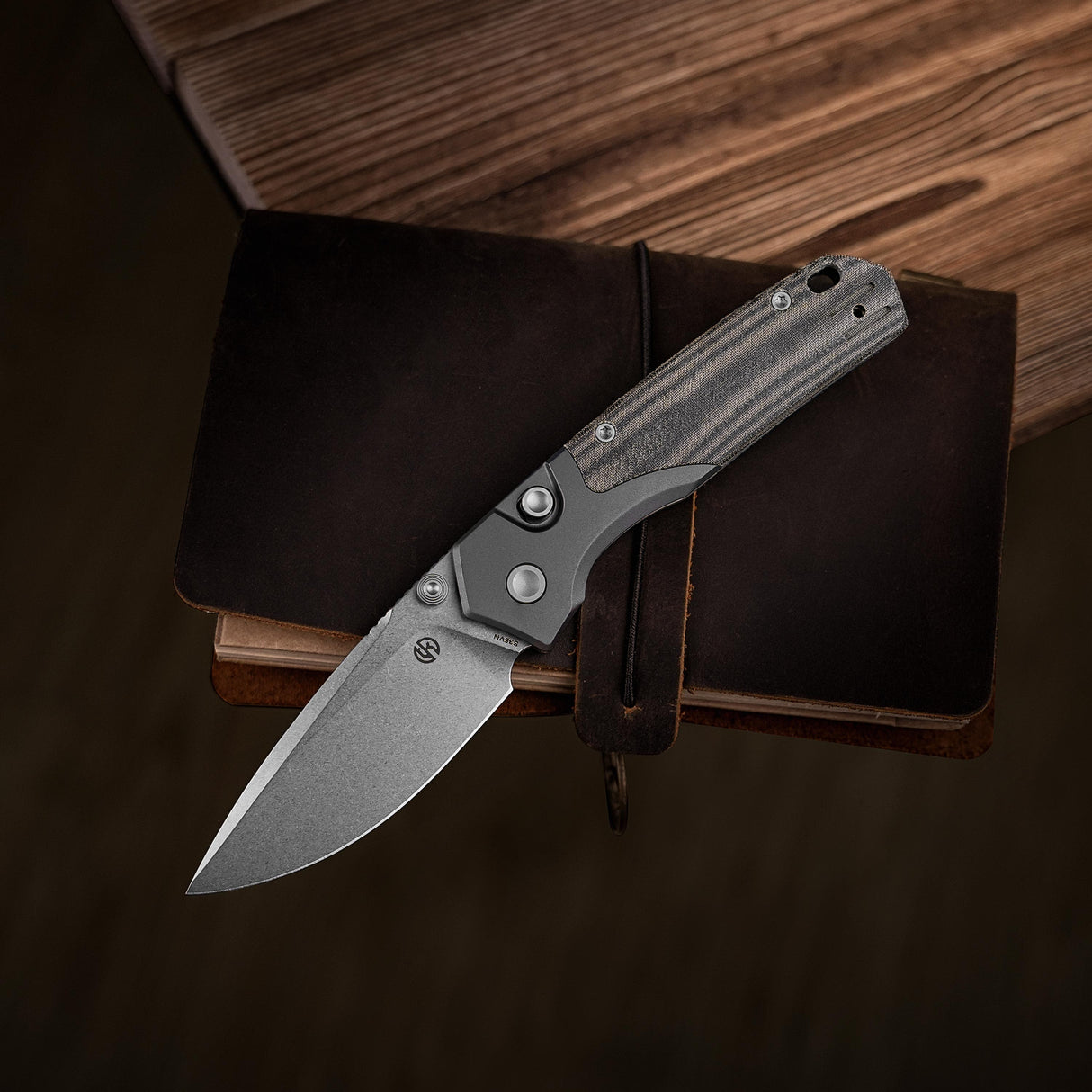 Psyop 299 | Green Micarta + Stonewash S35VN - A2220