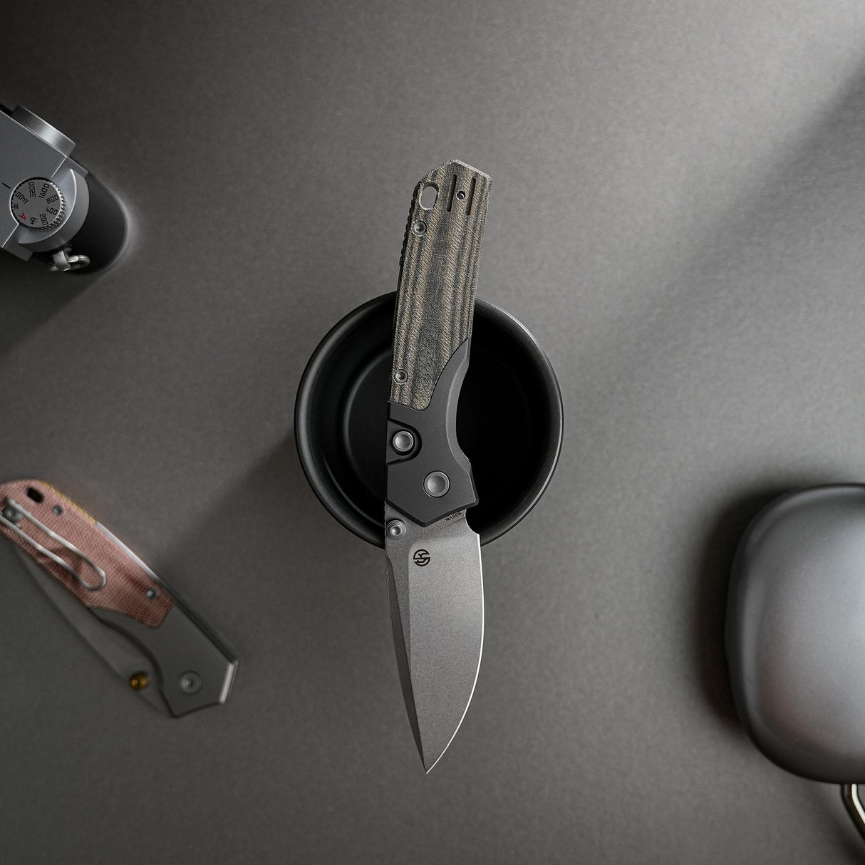 Psyop 299 | Green Micarta + Stonewash S35VN - A2220