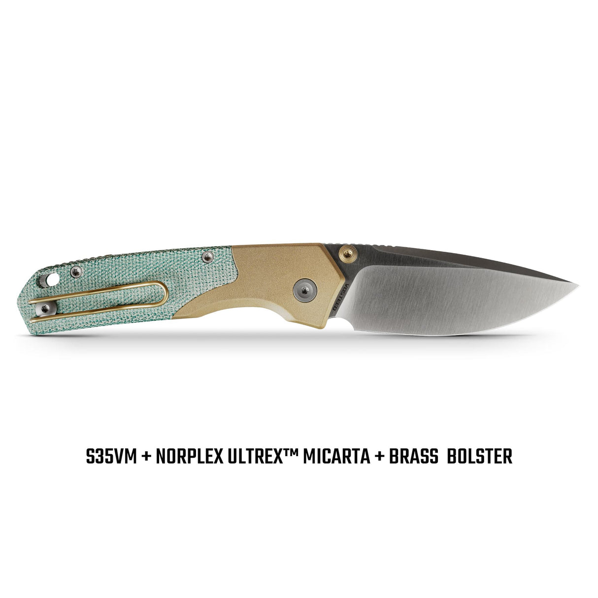 Psyop 299 | Teal Micarta/Brass + Satin S35VN - A2221