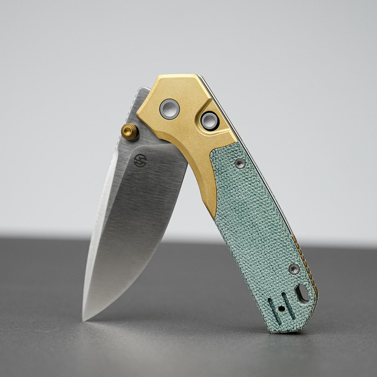 Psyop 299 | Teal Micarta/Brass + Satin S35VN - A2221