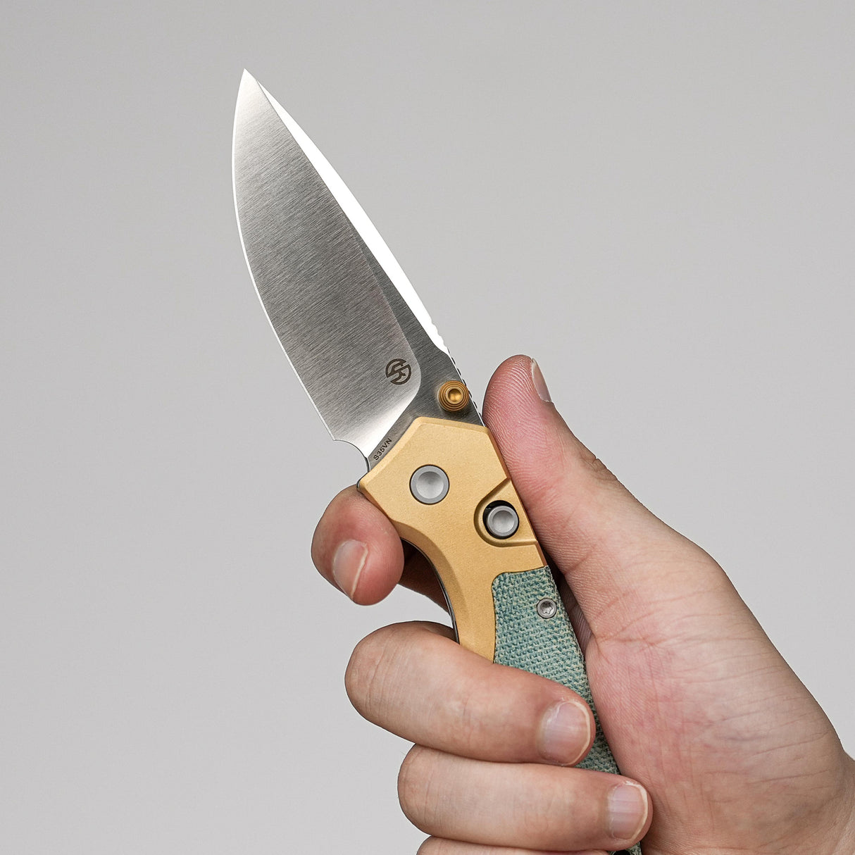 Psyop 299 | Teal Micarta/Brass + Satin S35VN - A2221