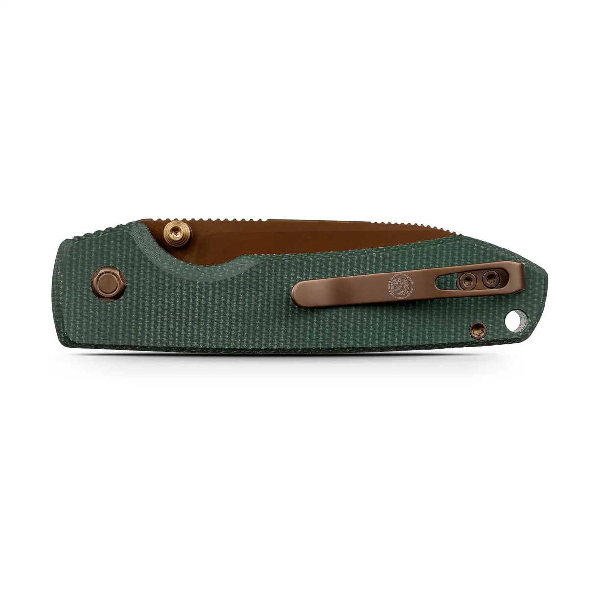 Raccoon 2.0 Top Liner Lock | Green Micarta + 14C28N Drop Point - A2907