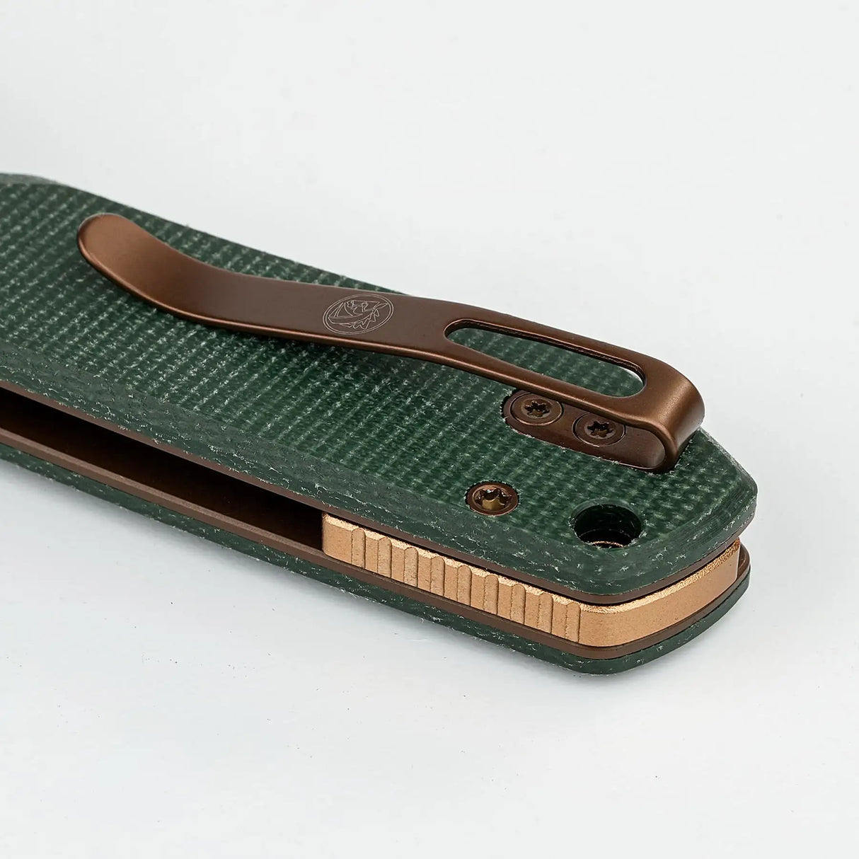 Raccoon 2.0 Top Liner Lock | Green Micarta + 14C28N Drop Point - A2907