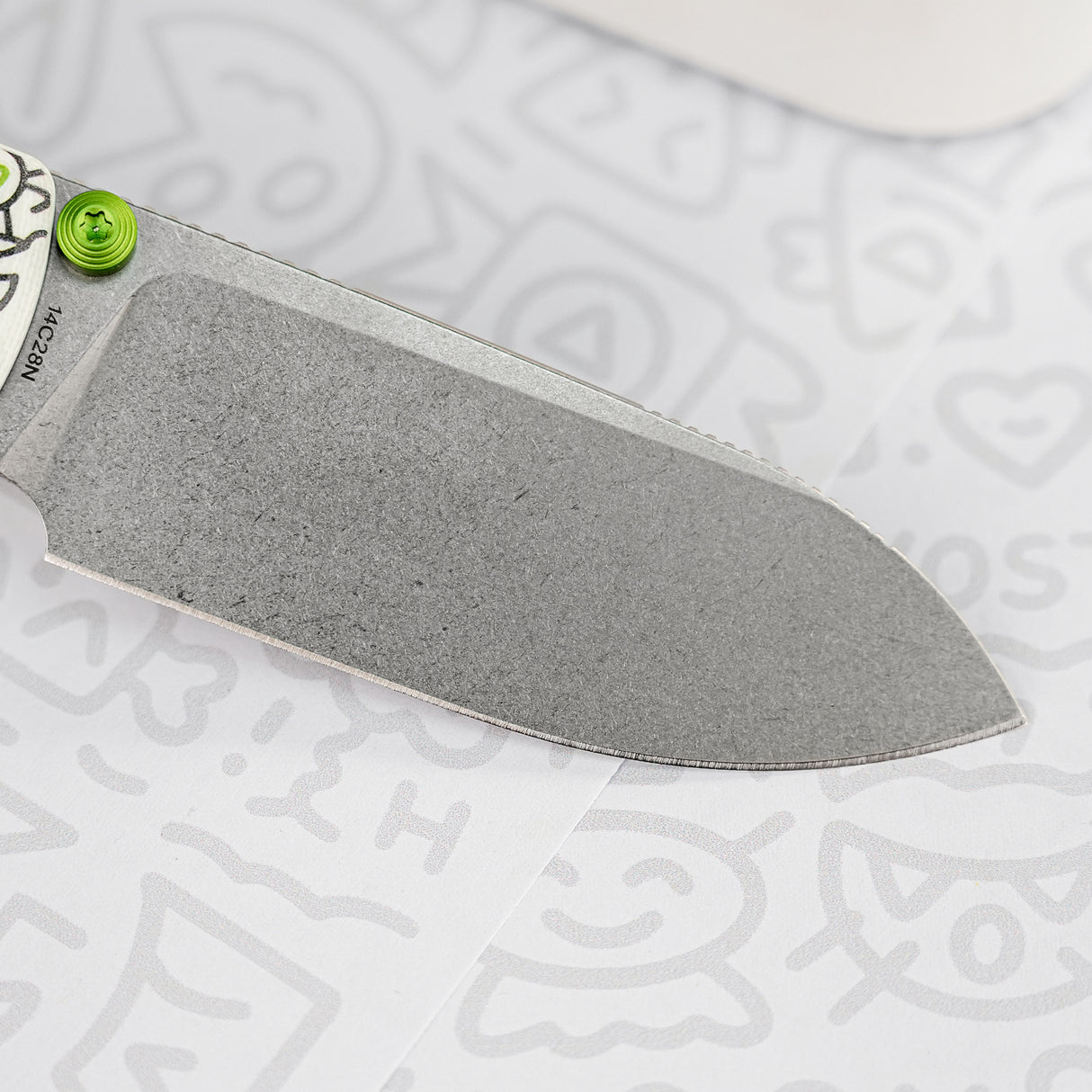 Raccoon 2.0 - Top Liner Lock | Doodle Monster™ White G10 + Satin 14C28N - A2933
