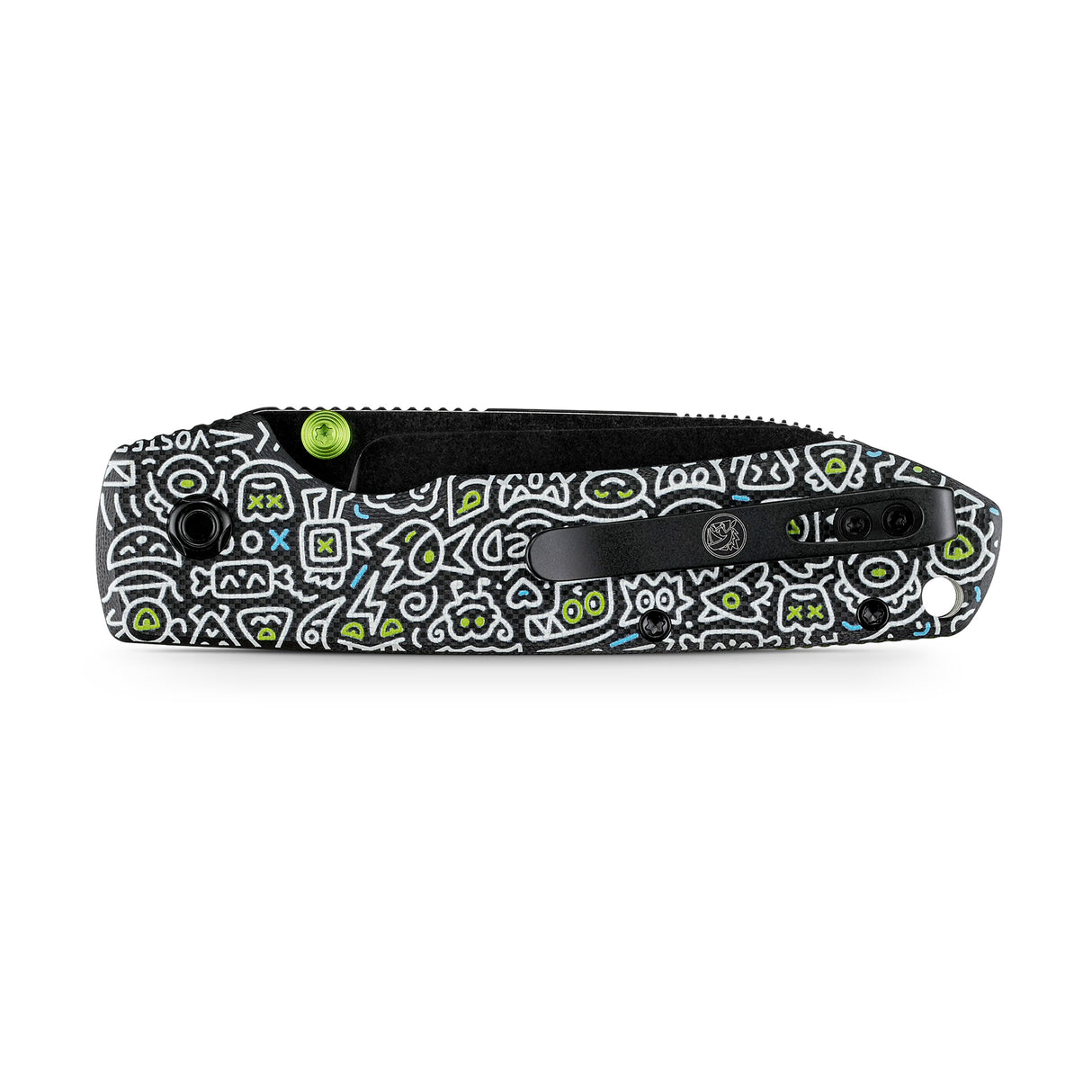 Raccoon 2.0 - Top Liner Lock | Doodle Monster™ Black G10 + Blackwash 14C28N - A2934