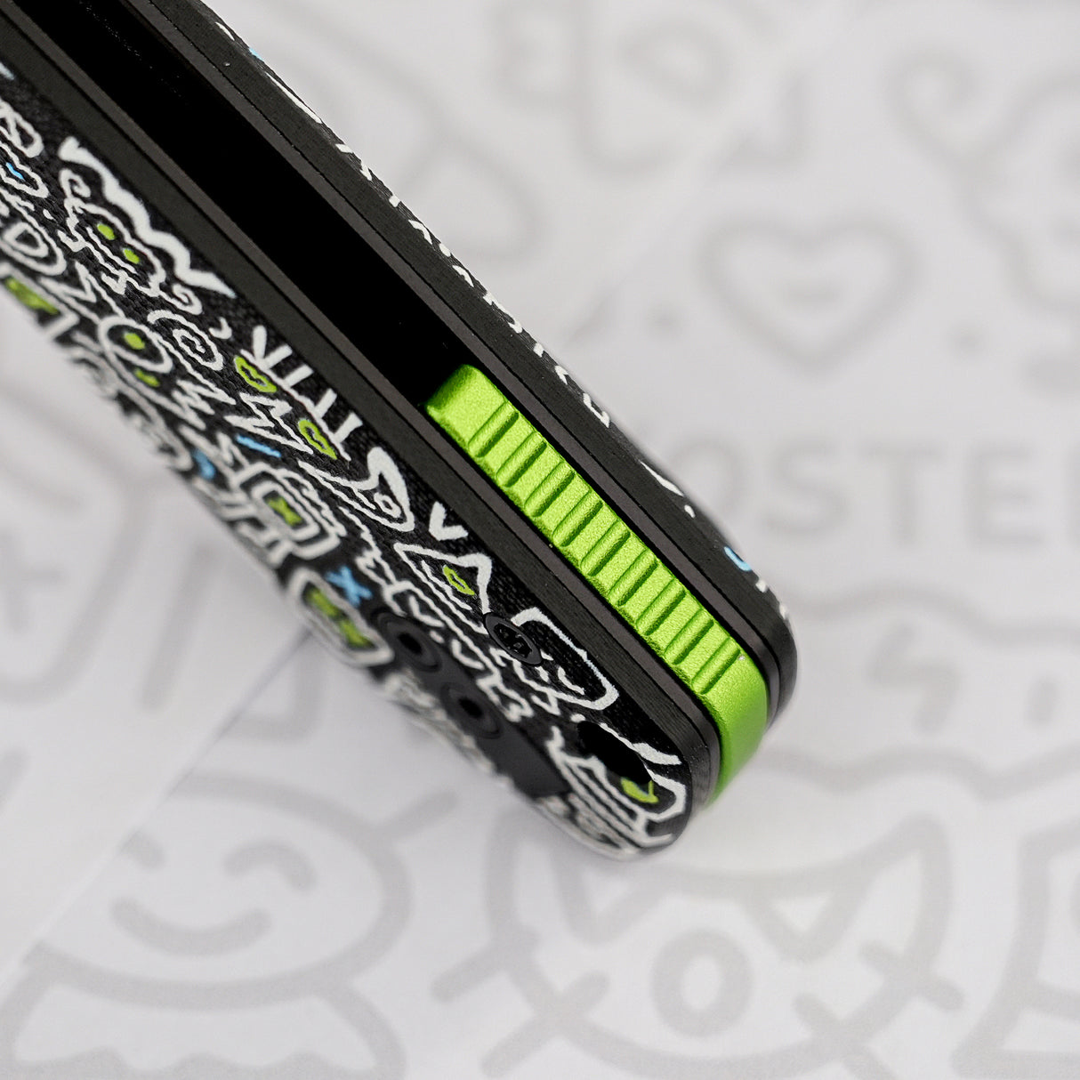 Raccoon 2.0 - Top Liner Lock | Doodle Monster™ Black G10 + Blackwash 14C28N - A2934