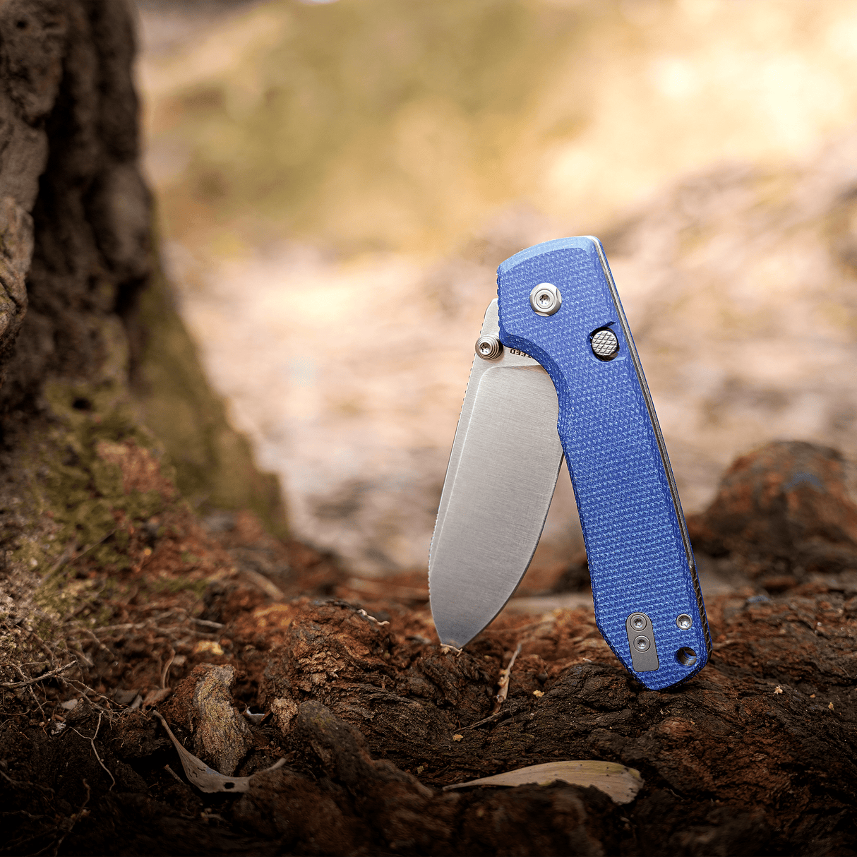 Raccoon 2.0 - Top Liner Lock | Blue Micarta + 14C28N Drop Point - A2905