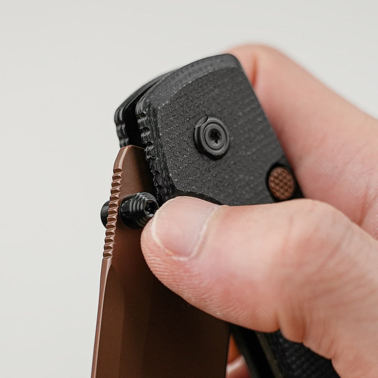 Raccoon 2.0 - Top Liner Lock | Black Micarta + 14C28N Bowie - A2926