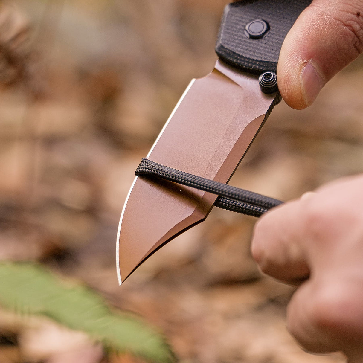 Raccoon 2.0 - Top Liner Lock | Black Micarta + 14C28N Bowie - A2926