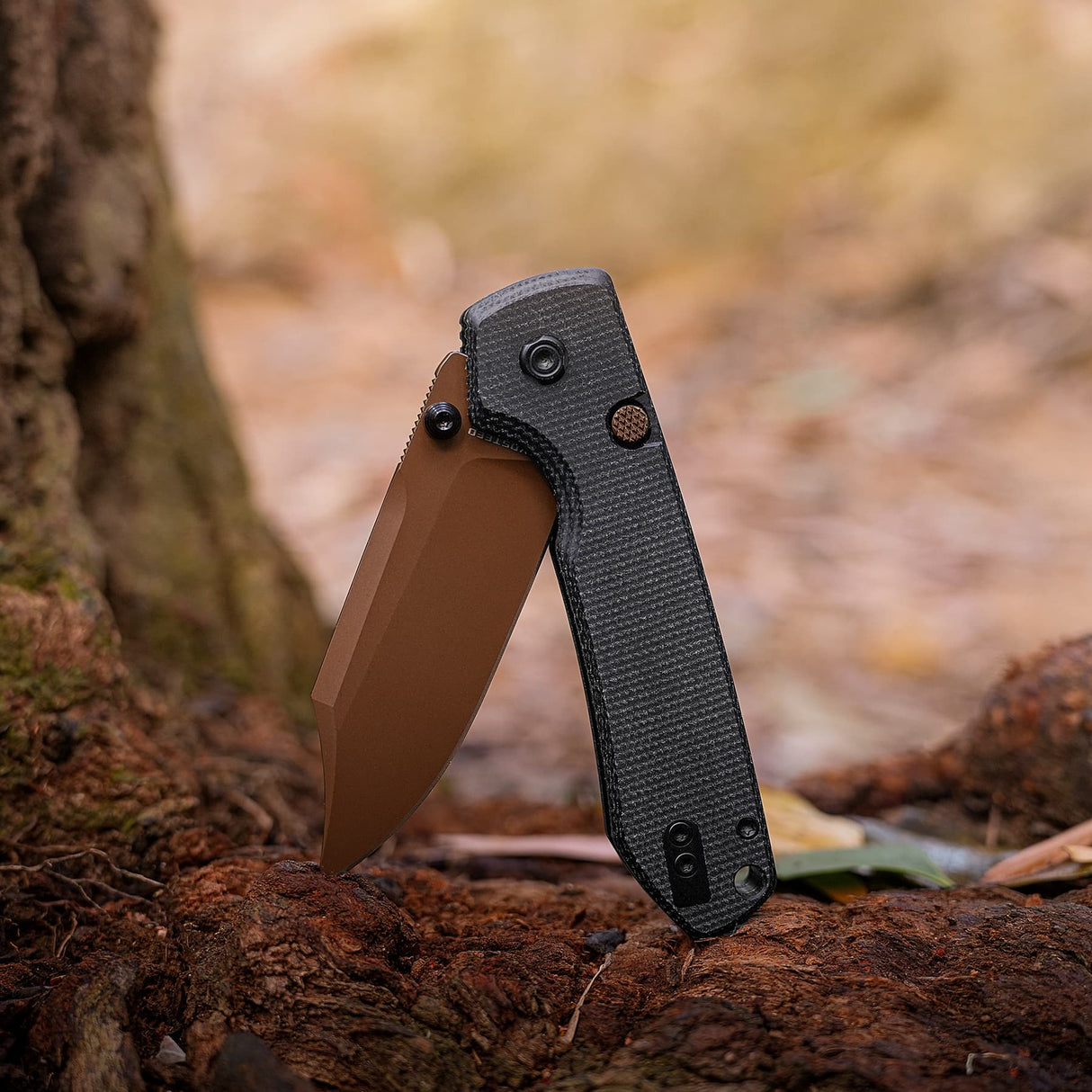 Raccoon 2.0 - Top Liner Lock | Black Micarta + 14C28N Bowie - A2926