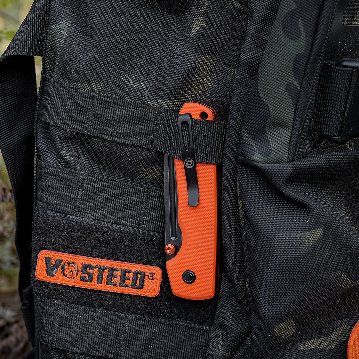 Raccoon 2.0 Top Liner Lock | Orange G10 + Blackwash 14C28N Sheepsfoot - A2931