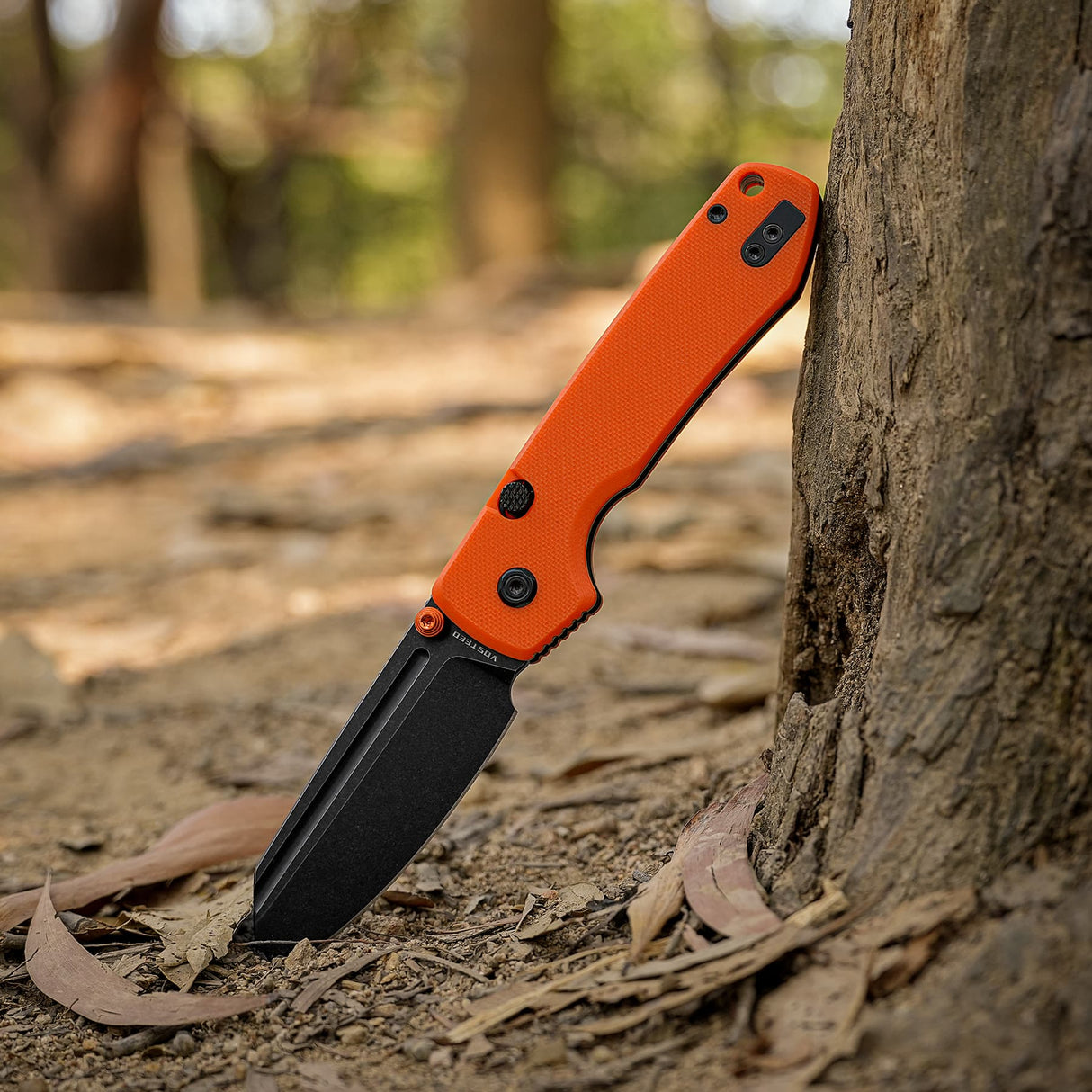 Raccoon 2.0 Top Liner Lock | Orange G10 + Blackwash 14C28N Sheepsfoot - A2931