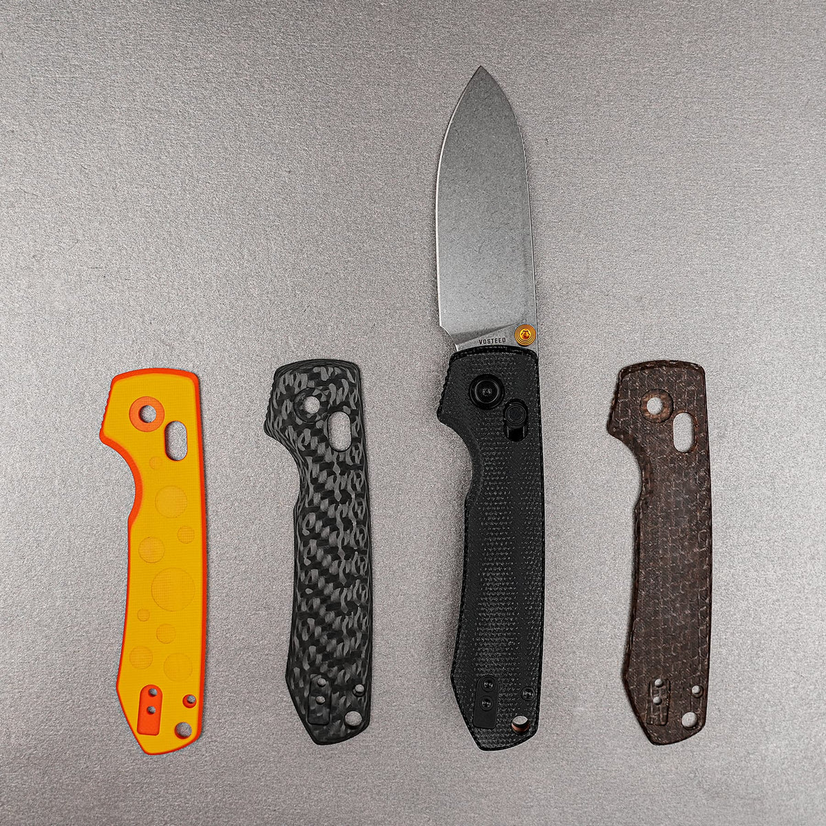 Raccoon Crossbar 2.0 ModSwap™ | Black Micarta + Stonewash Nitro-V - A4906