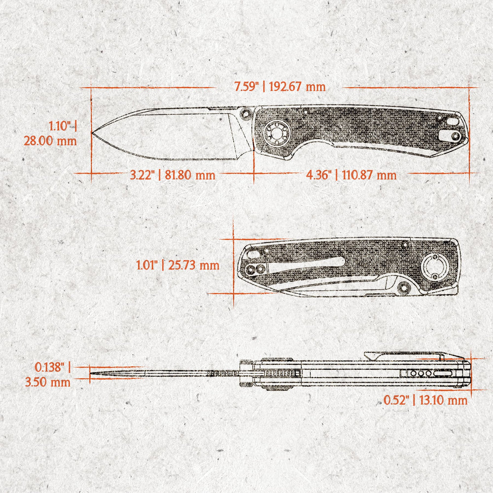 Raccoon V | Dim Grey Titanium + Stonewash Blade