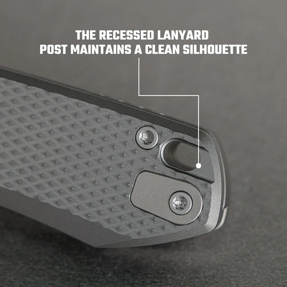 Raccoon V | Dim Grey Titanium + Stonewash Blade