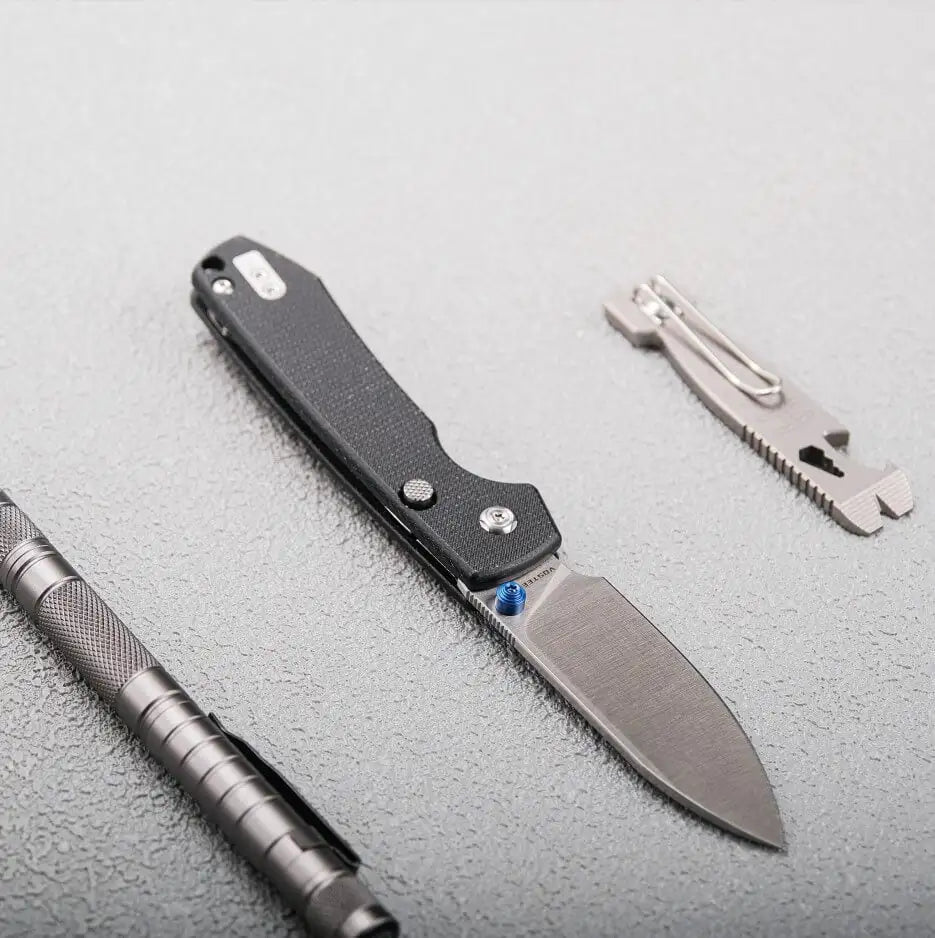 Raccoon - Top Liner Lock | Black Micarta + 14C28N Drop Point - A2903