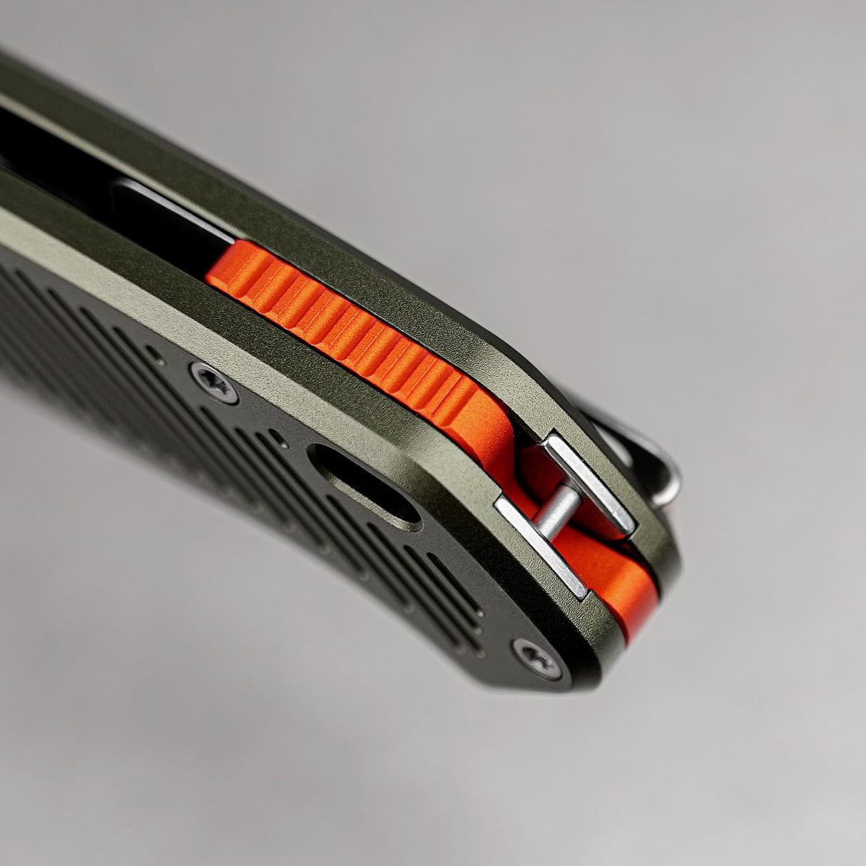 Zander - Vanchor Lock® | Olive Green Aluminium + Stonewash S35VN - A4602