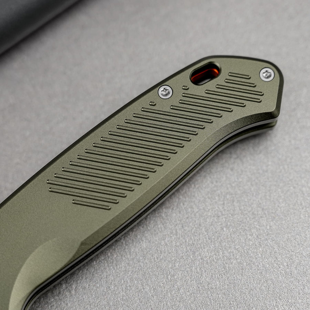 Zander - Vanchor Lock® | Olive Green Aluminium + Stonewash S35VN - A4602