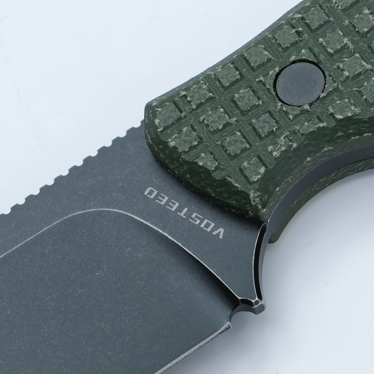 Mink - Fixed Blade | Green Micarta + Blackwashed Nitro-V - D0102