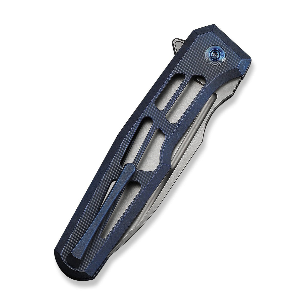 Dressytak | Blue Skeletonized Ti + Stonewashed M390