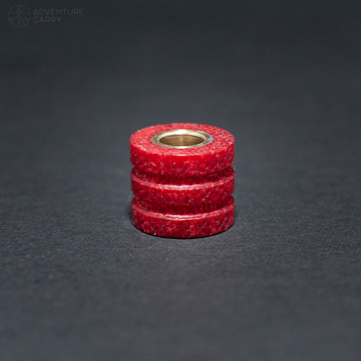 Crimson Micarta Bead