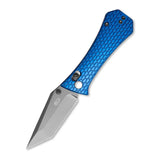 Coffin Tanto Deadhead  Crossbar | Blue Aluminium + Smoke PVD 14C28N