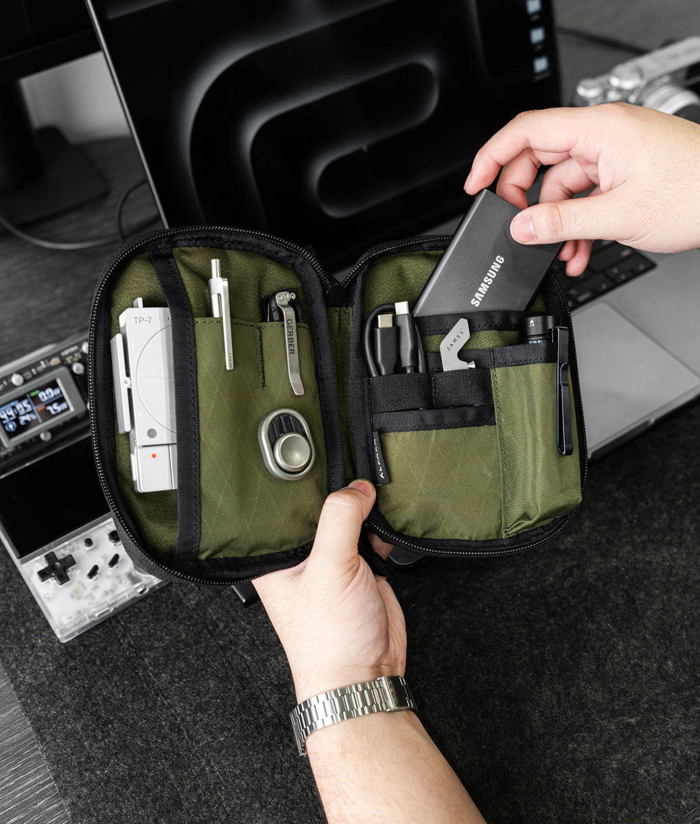 Admin Pouch Pro | Army Green Axogrid 300D
