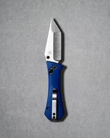 Coffin Tanto Deadhead Crossbar | Blue Micarta + 14C28N