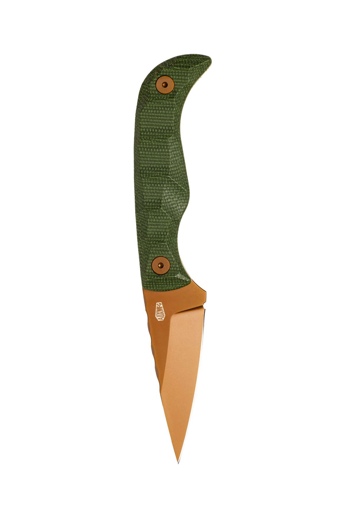 Karl Jr Deadhead Fixed | Green Micarta + Rose Gold PVD 14C28N