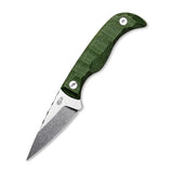 Karl Jr Deadhead Fixed | Green Micarta + 14C28N