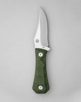 Pocket Bowie Deadhead Fixed | Green Micarta 14C28N