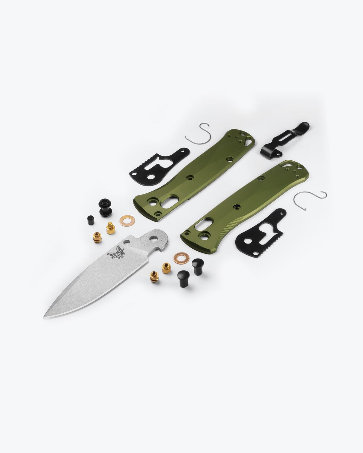 Mini Bugout® | Woodland Green Aluminium + Crushed Silver Cerakote S90V