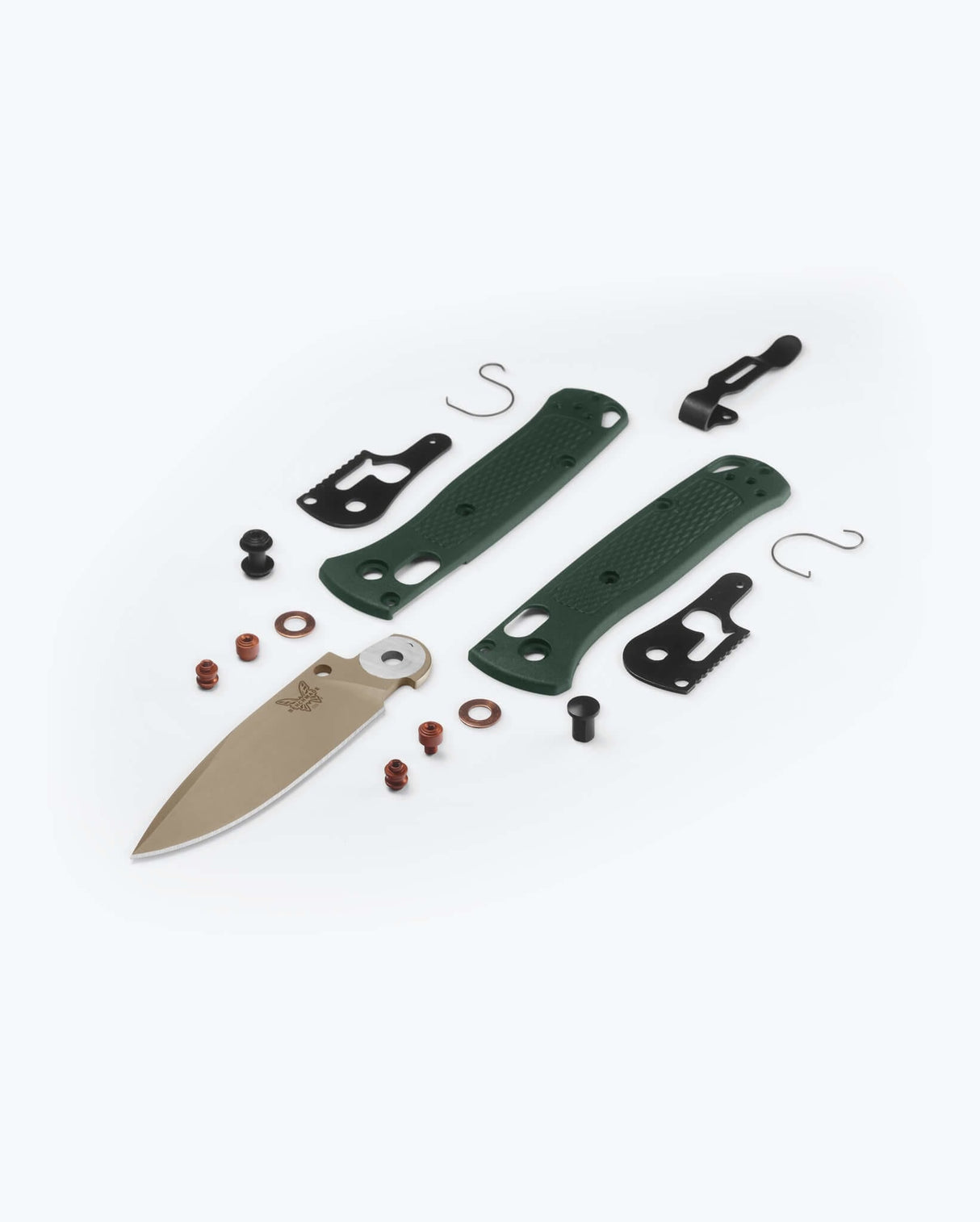 Mini Bugout | Taiga Green Grivory + Tan Cerakote Elmax