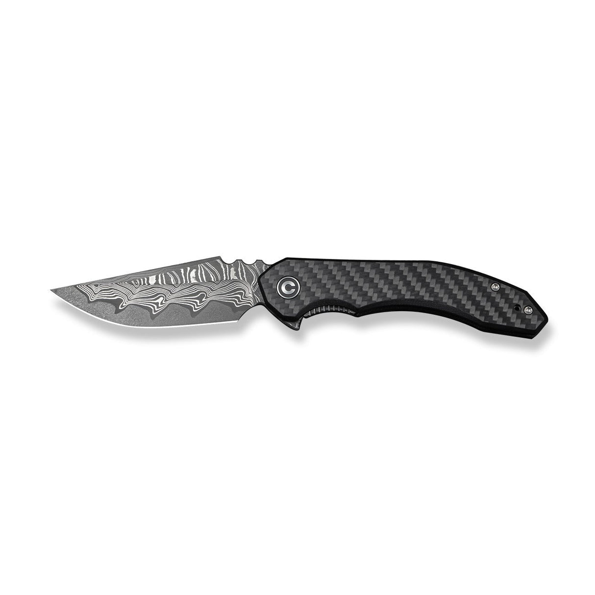 Bluetick | Carbon Fiber Damascus