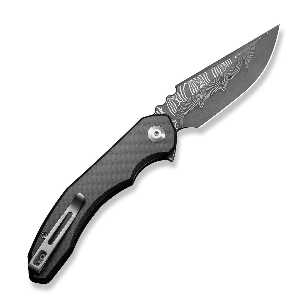 Bluetick | Carbon Fiber Damascus