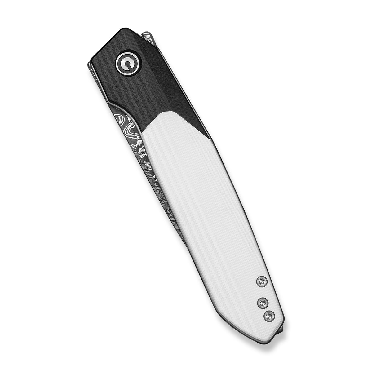 BRR15 Light | Black & White G10 + Damascus