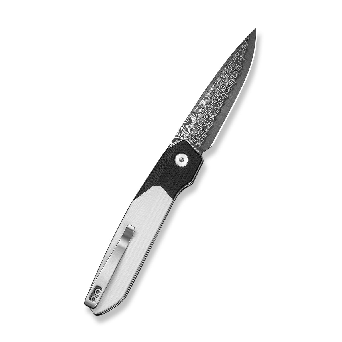 BRR15 Light | Black & White G10 + Damascus
