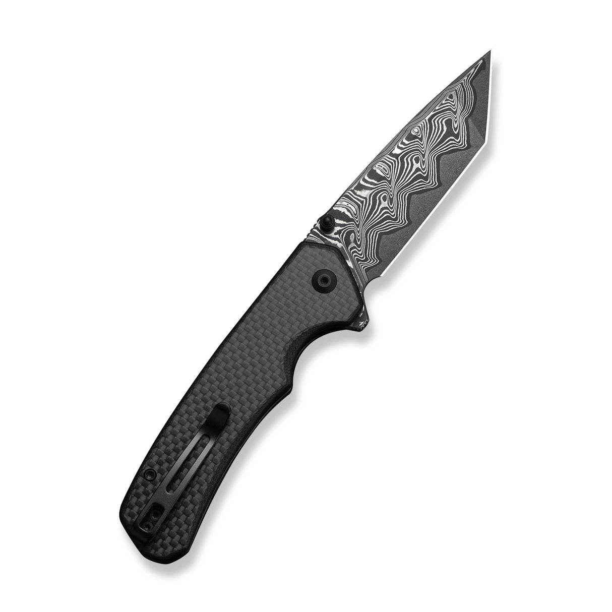 Button Lock Brazen | Twill Carbon Fibre + Tanto Dama Blade