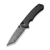 Button Lock Brazen | Twill Carbon Fibre + Tanto Dama Blade