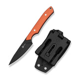 High Grass Field Knife | Orange G10 + Blackwash 14C28N
